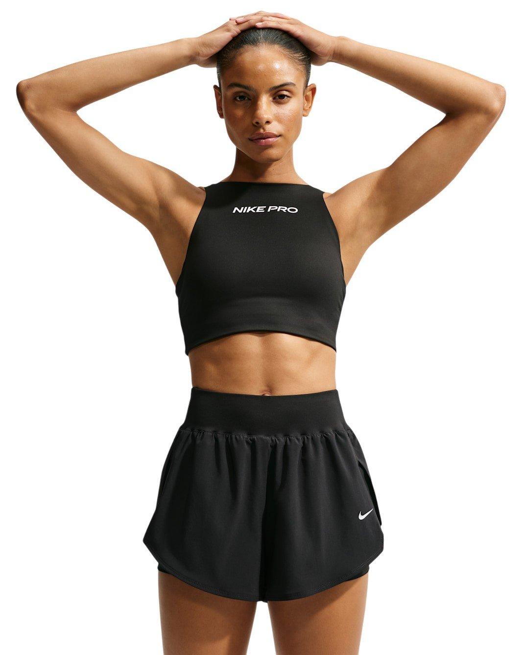Nike Women's Pro Sculpt 2-in-1 Dri-FIT High-Waisted Shorts - Black - BLACK